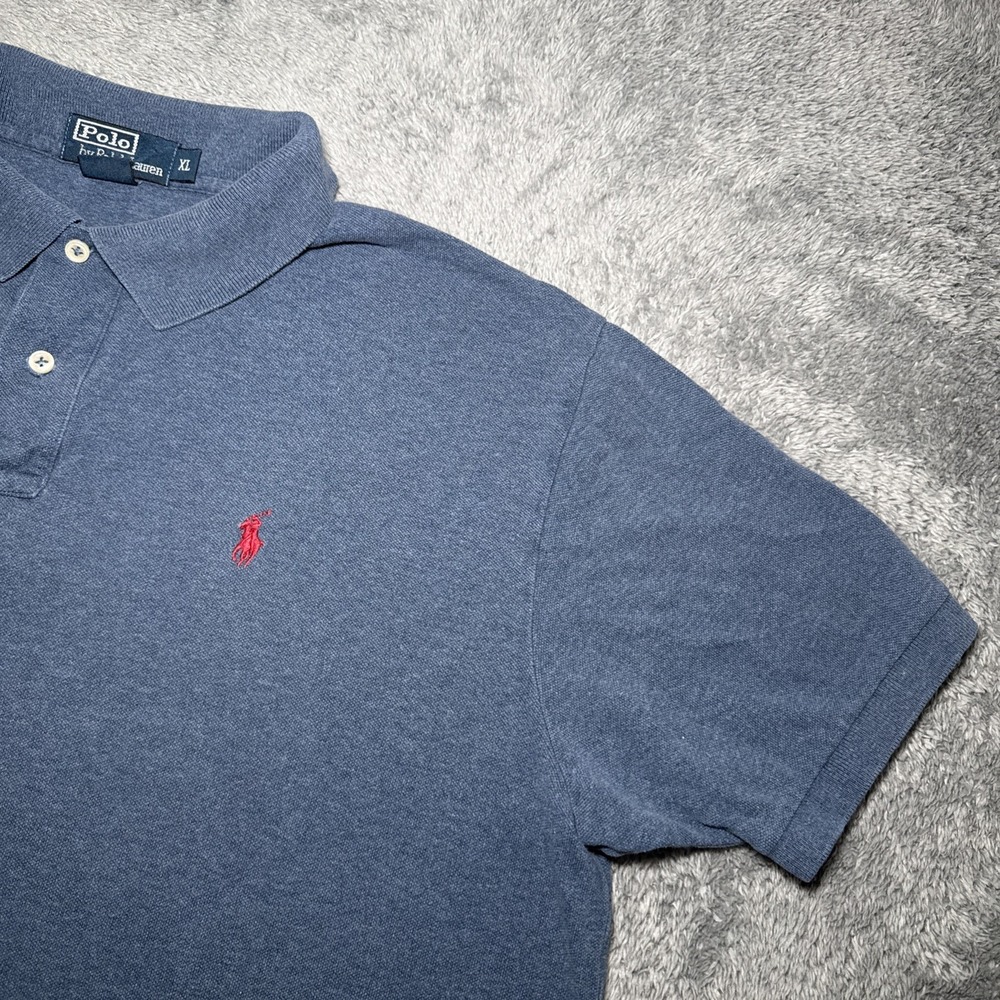 VTG Polo By Ralph Lauren Men's XL Short Sleeve Navy Polo Red Pony